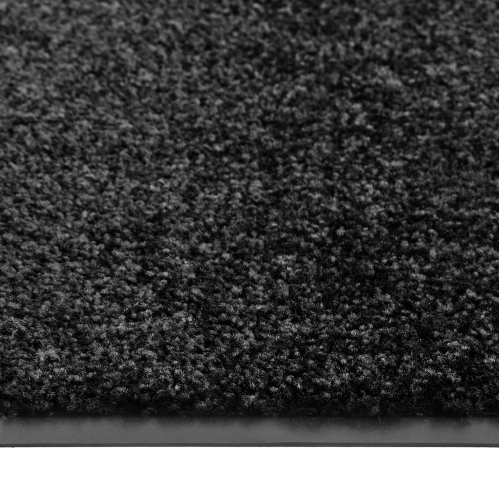 Washable doormat Black 60x180 cm