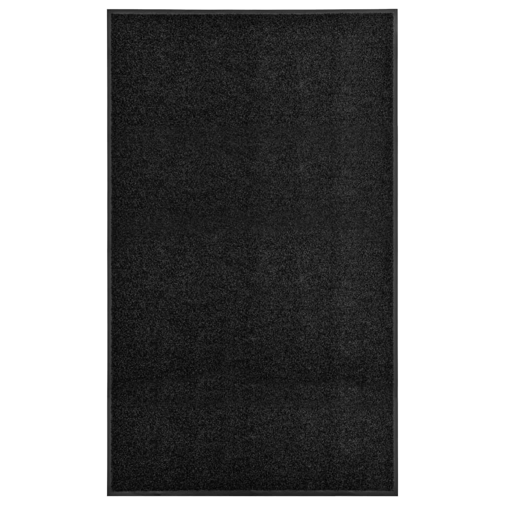 Washable doormat Black 90x150 cm