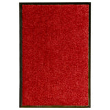 Red washable doormat 40x60 cm