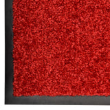 Red washable doormat 40x60 cm