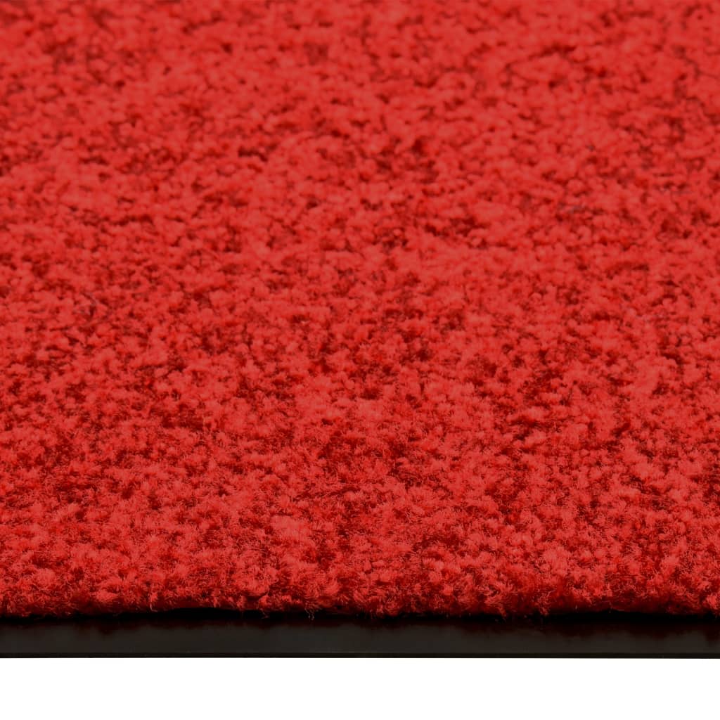 Red washable doormat 40x60 cm