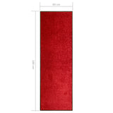 Red washable doormat 60x180 cm