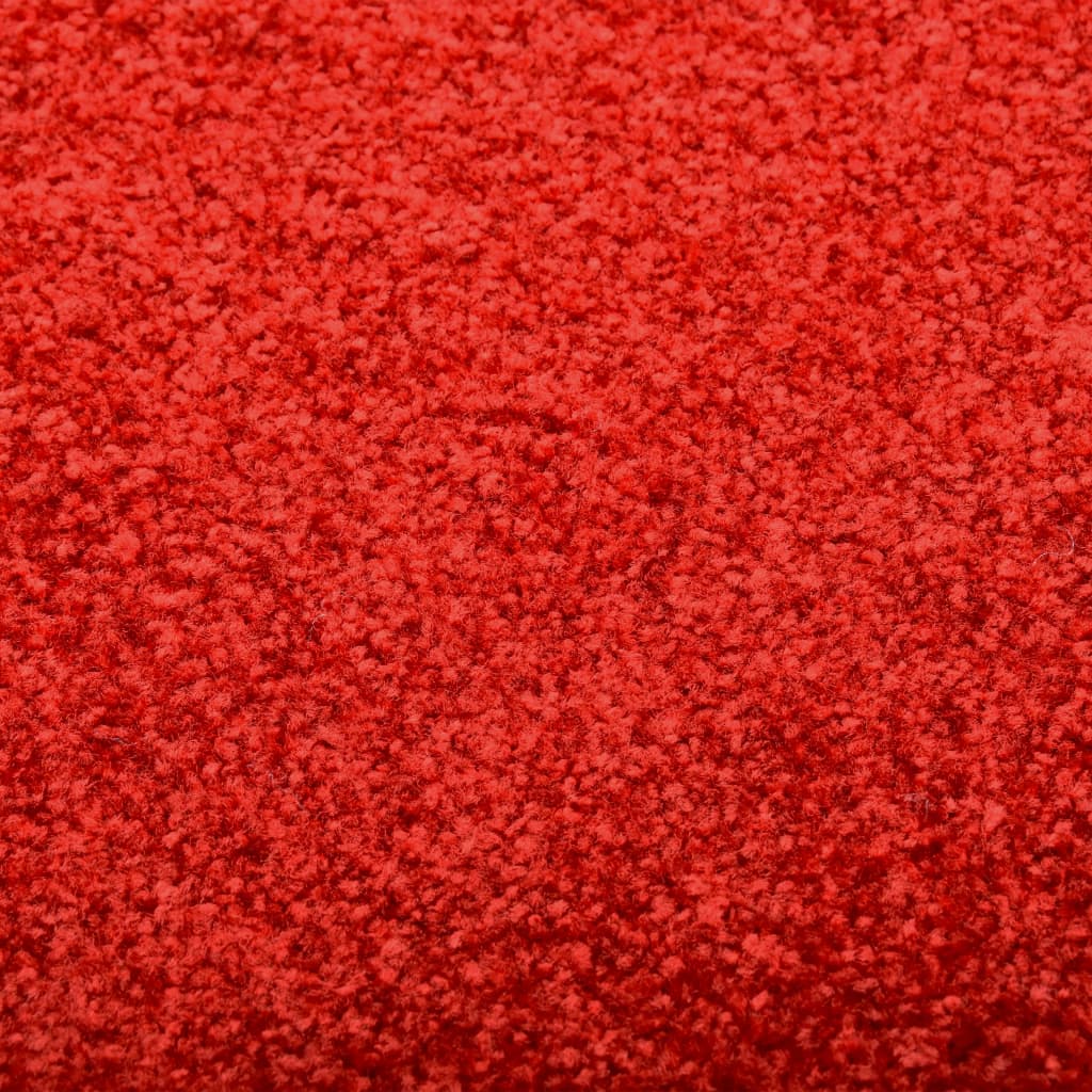 Red washable doormat 120x180 cm