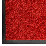 Red washable doormat 120x180 cm