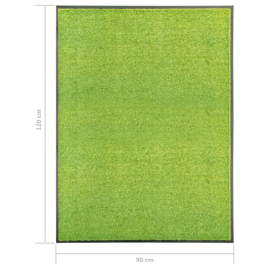 Washable doormat Green 90x120 cm