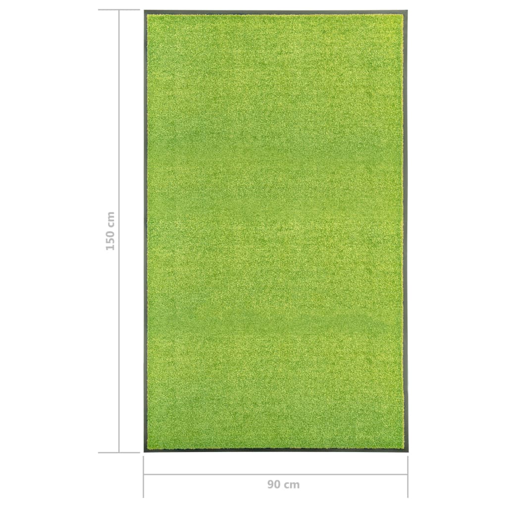 Washable doormat Green 90x150 cm