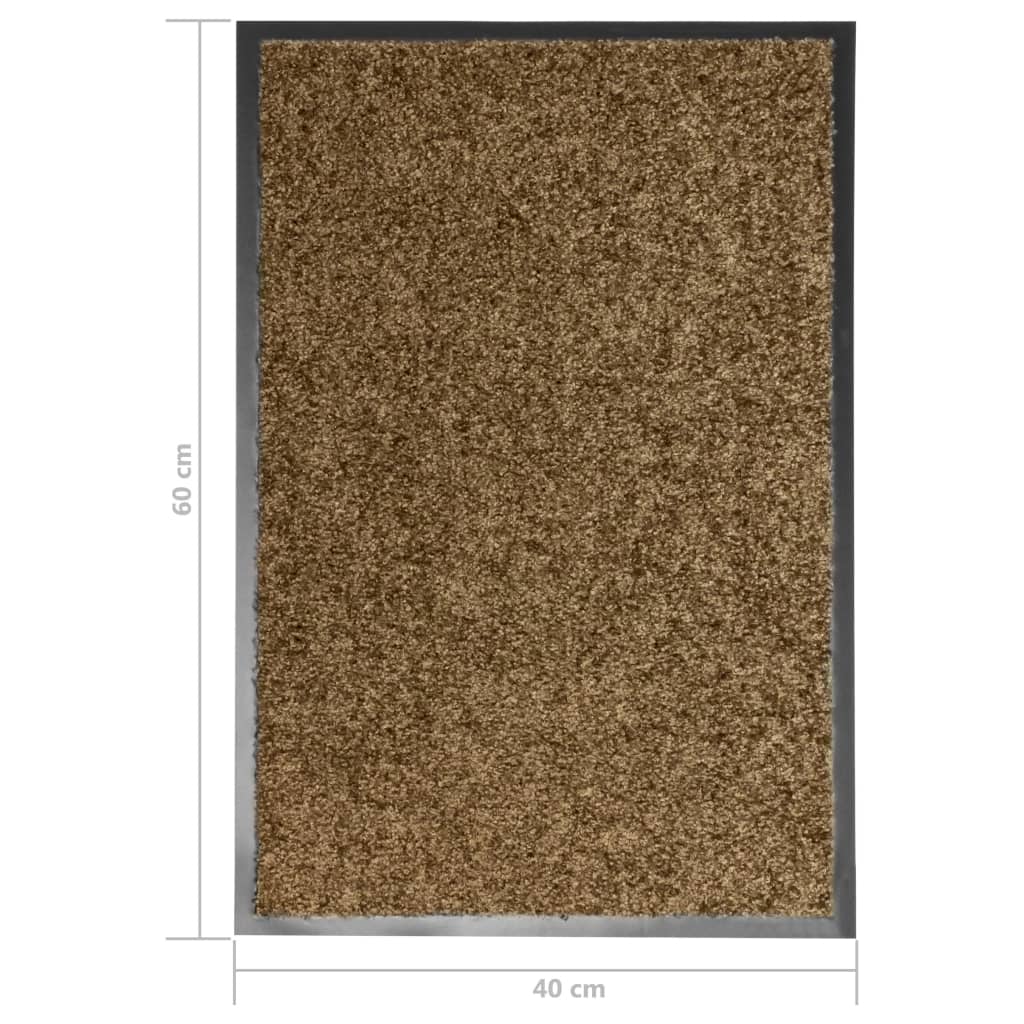 Washable doormat Brown 40x60 cm