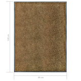 Washable doormat Brown 90x120 cm