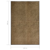 Washable doormat Brown 120x180 cm