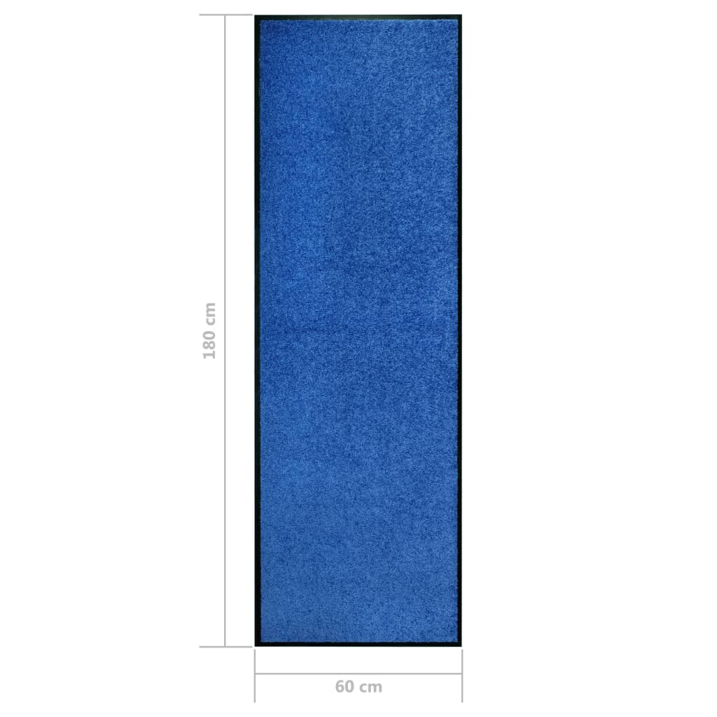 Washable doormat Blue 60x180 cm