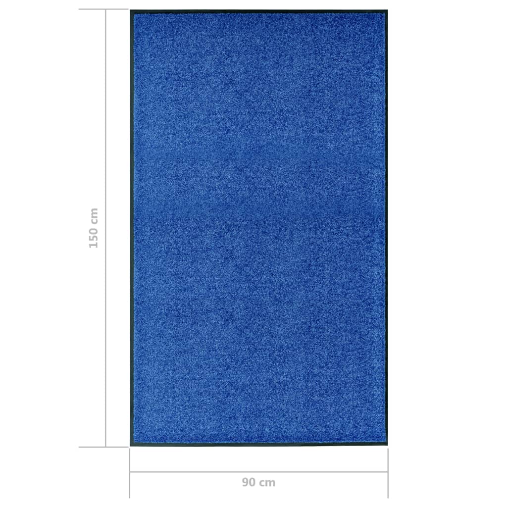 Washable doormat Blue 90x150 cm