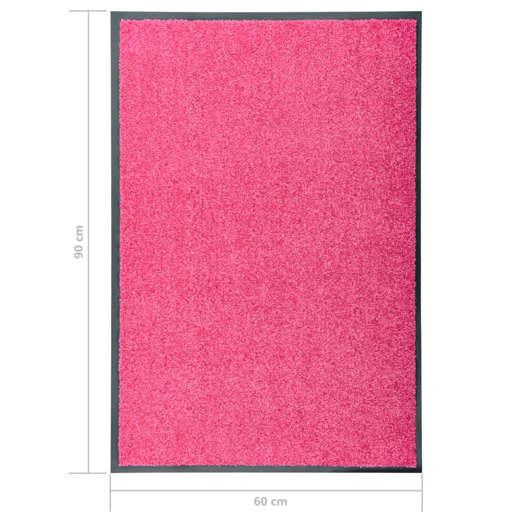 Washable doormat Pink 60x90 cm