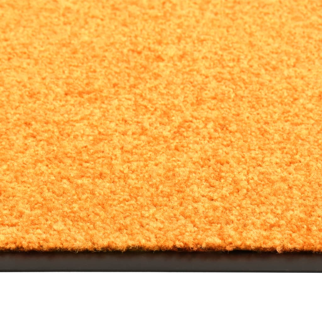 Orange washable doormat 40x60 cm