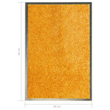 Orange washable doormat 40x60 cm