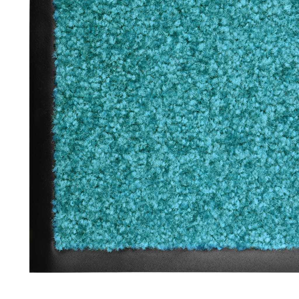 Cyan washable doormat 40x60 cm