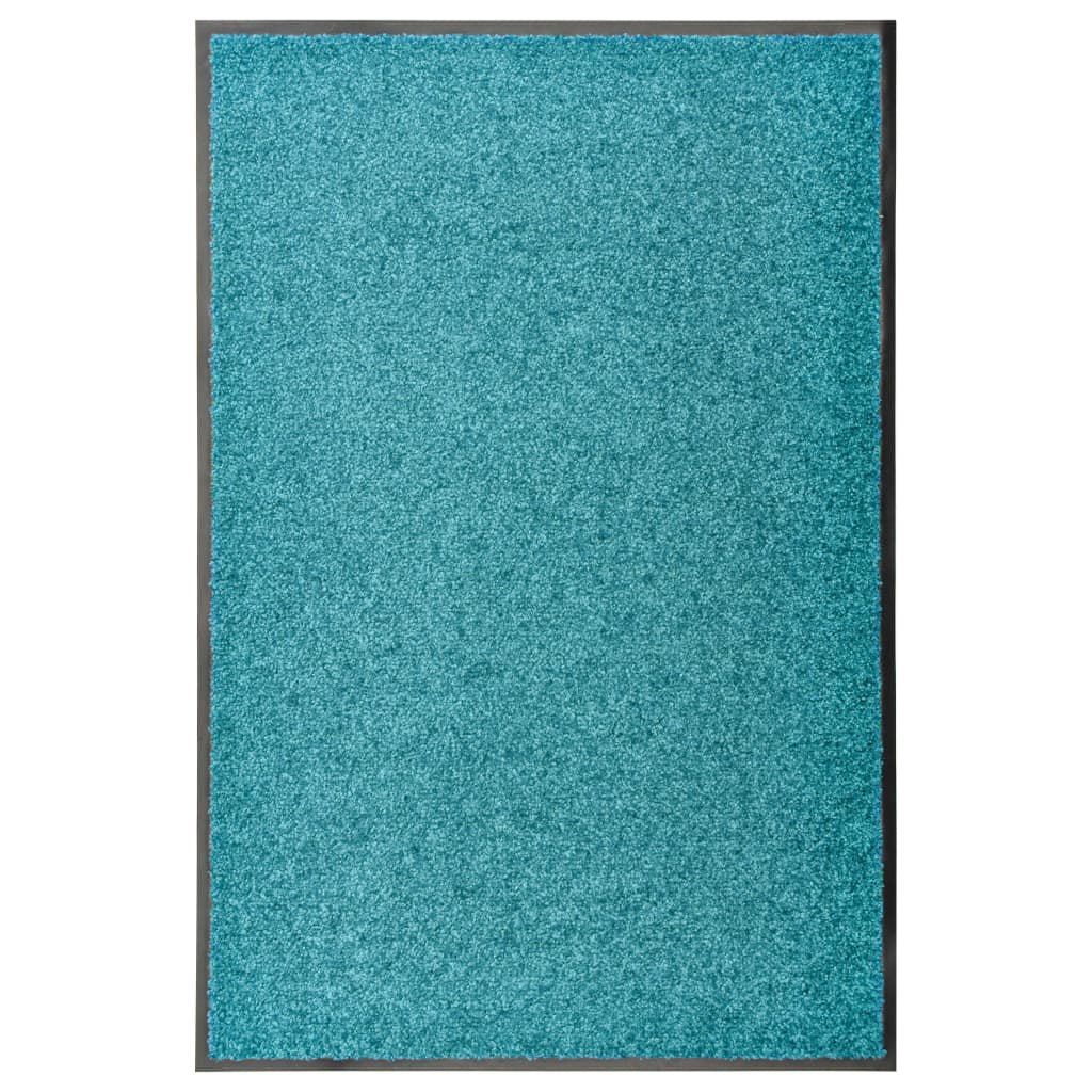 Cyan washable doormat 60x90 cm