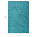 Cyan washable doormat 60x90 cm