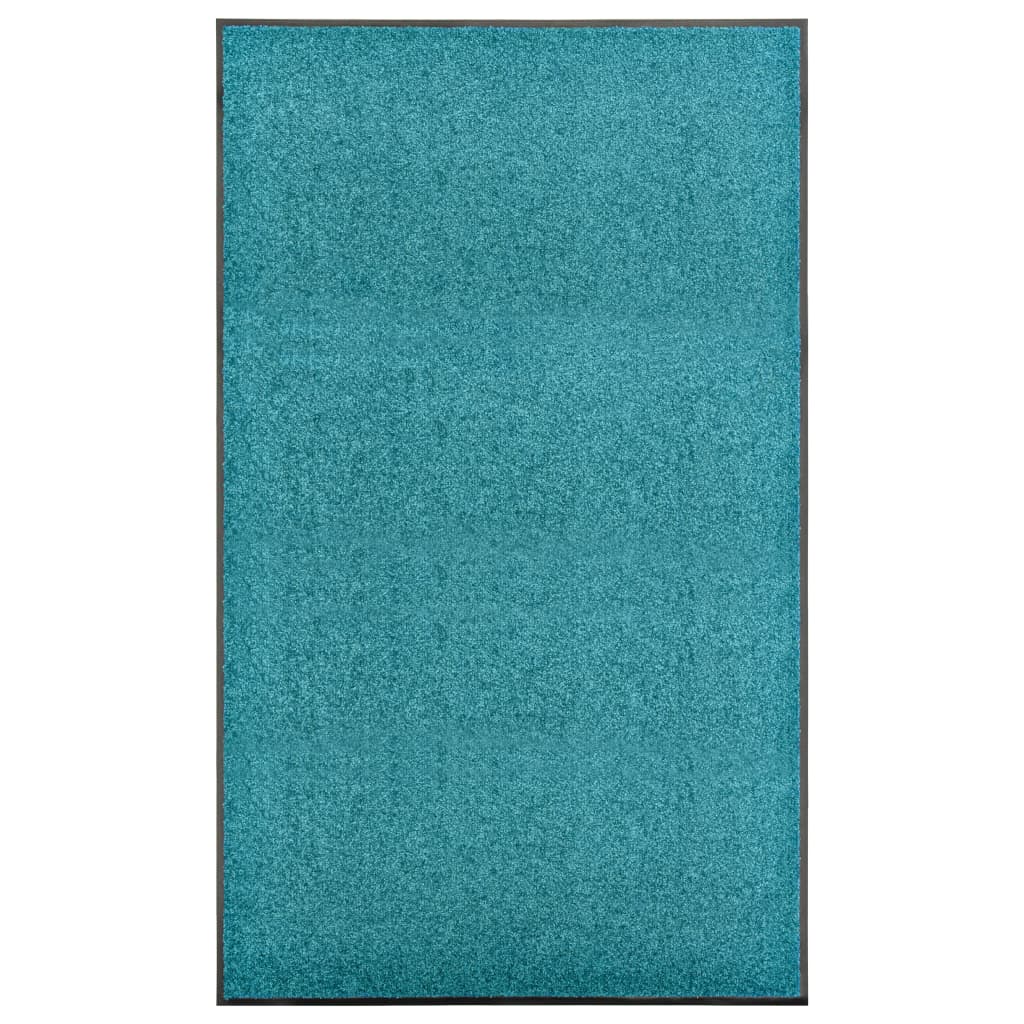 Cyan washable doormat 90x150 cm