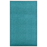 Cyan washable doormat 90x150 cm