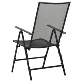 Chaises pliables en maille lot de 4 Acier Anthracite