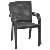 Chaises d'extérieur lot de 4 Design maillé Anthracite Acier