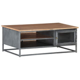 Coffee table Grey 90x50x35 cm Solid acacia wood