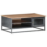 Coffee table Grey 90x50x35 cm Solid acacia wood