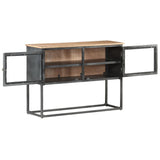 Graues Sideboard 100x30x70 cm Massives Akazienholz