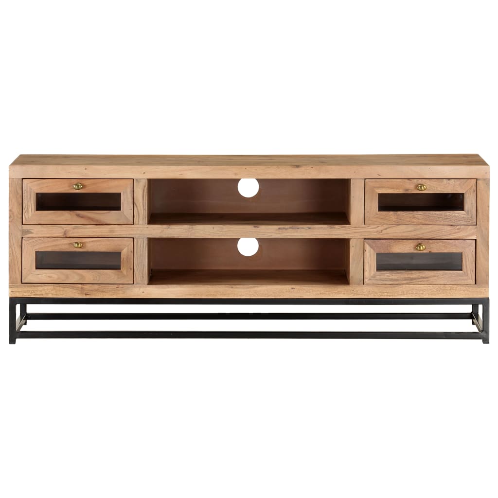 Meuble TV 110x30x40 cm Bois d'acacia massif