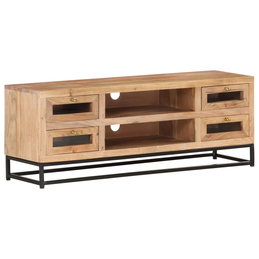 Meuble TV 110x30x40 cm Bois d'acacia massif