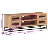 Meuble TV 110x30x40 cm Bois d'acacia massif