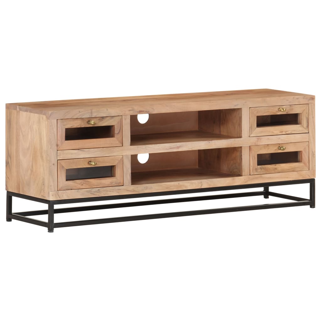 Meuble TV 110x30x40 cm Bois d'acacia massif