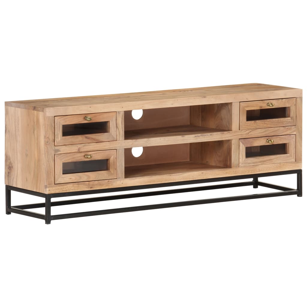 Meuble TV 110x30x40 cm Bois d'acacia massif