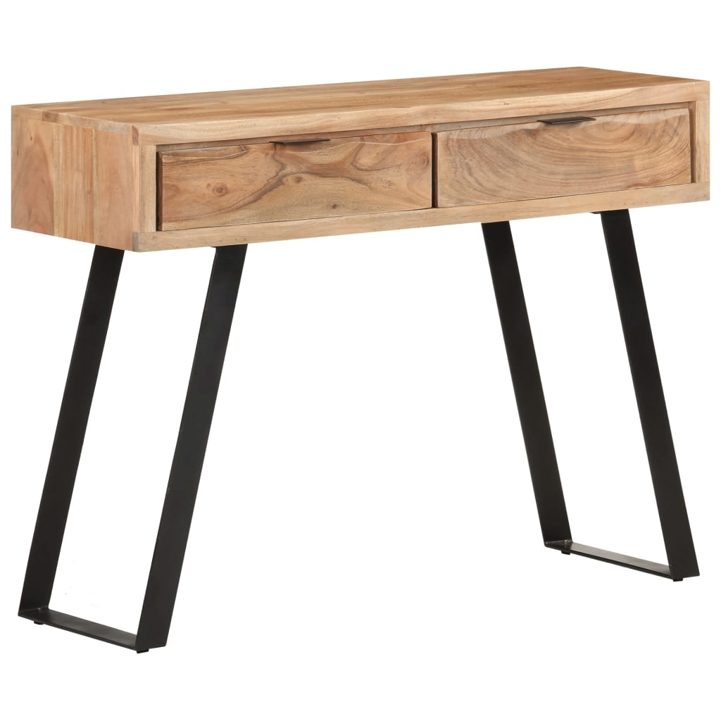 Console table 100x35x76 cm Acacia wood with natural edge