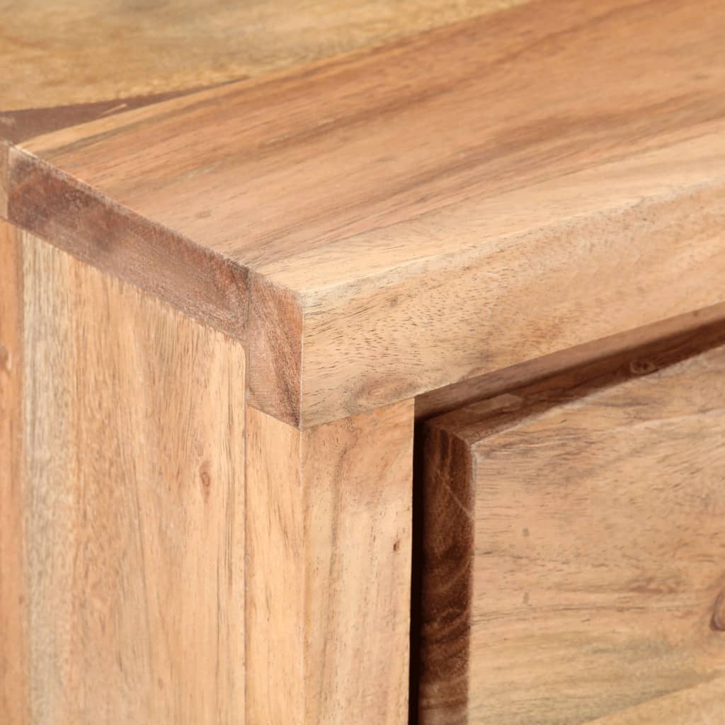 Table console 100x35x76 cm Bois d'acacia avec bord naturel