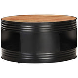 Table basse Noir 68x68x36 cm Bois d'acacia massif