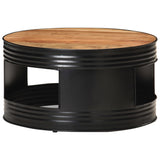 Table basse Noir 68x68x36 cm Bois d'acacia massif