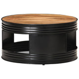 Table basse Noir 68x68x36 cm Bois d'acacia massif