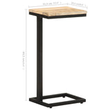 Tables d'appoint 2 pcs 31,5x24,5x64,5 cm Bois de manguier brut