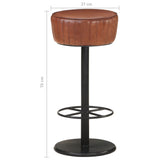 Tabouret de bar Marron Cuir véritable