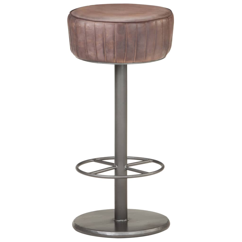 Tabouret de bar Marron Cuir véritable