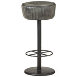 Tabouret de bar Gris Cuir véritable