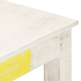 Coffee table White 110x60x45 cm Solid mango wood