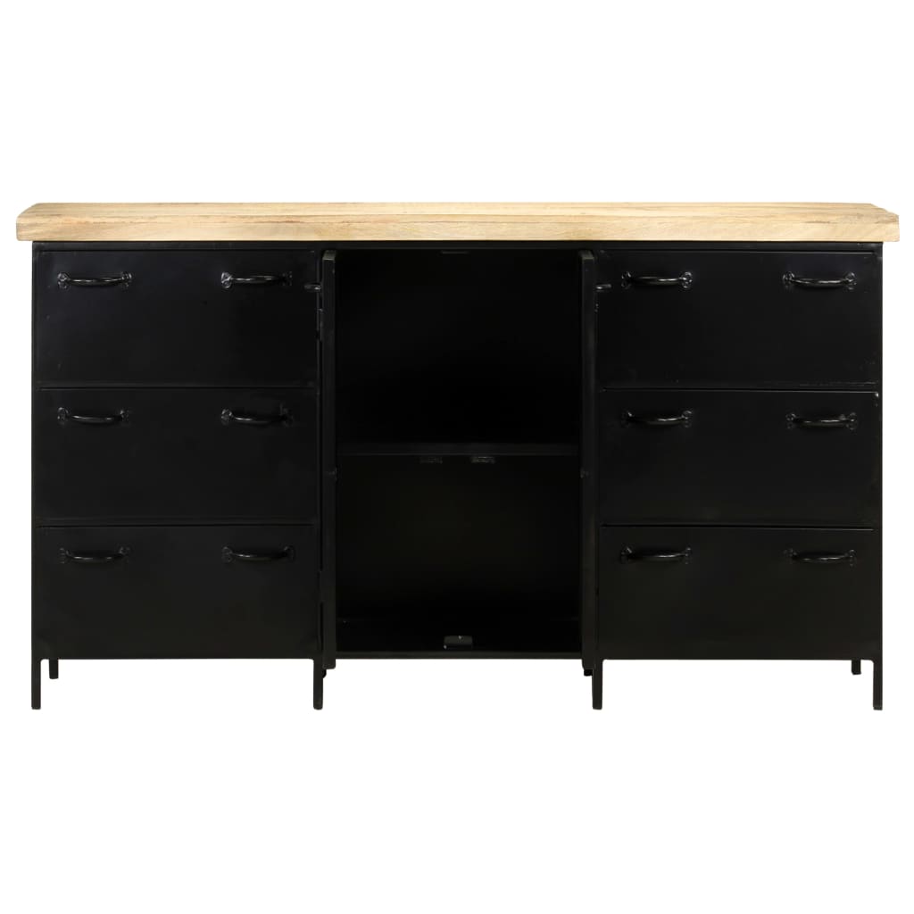 Buffet 140x38x76 cm Bois de manguier brut