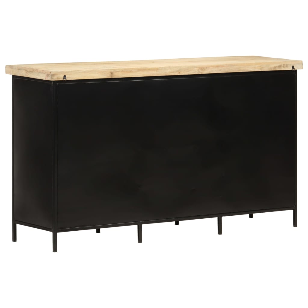 Sideboard 140x38x76 cm Rohes Mangoholz