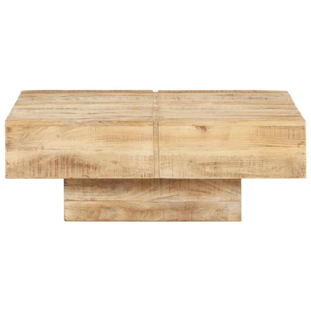 Table basse 80x80x28 cm Bois de manguier massif