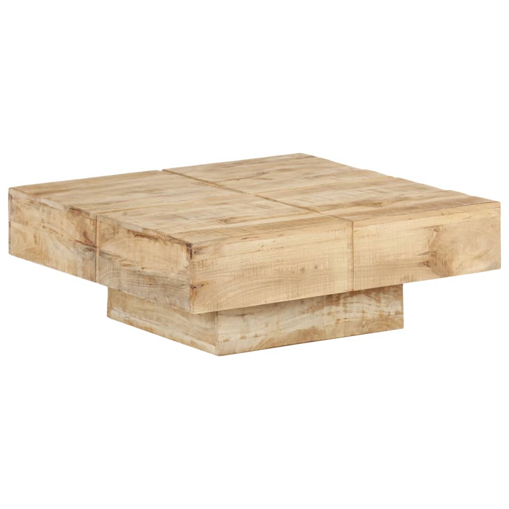 Table basse 80x80x28 cm Bois de manguier massif