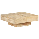 Table basse 80x80x28 cm Bois de manguier massif