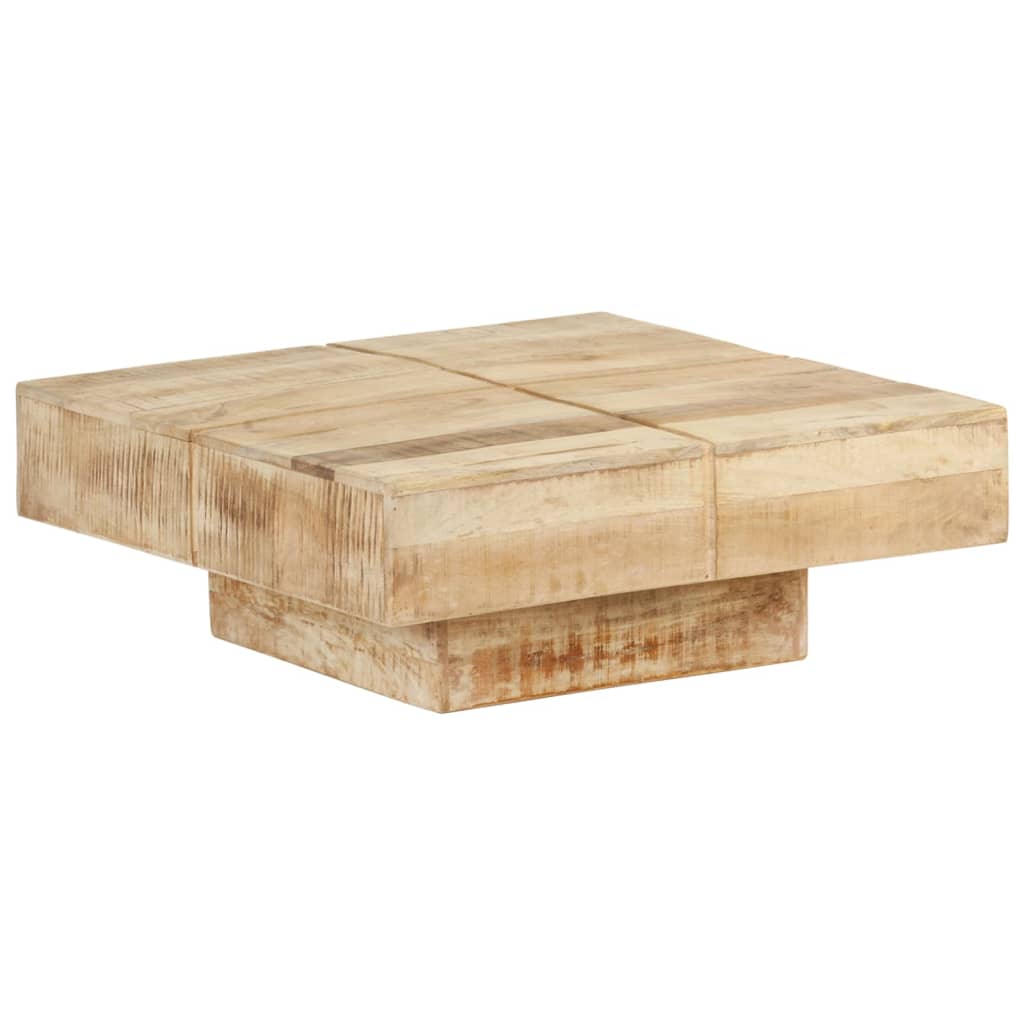 Table basse 80x80x28 cm Bois de manguier massif