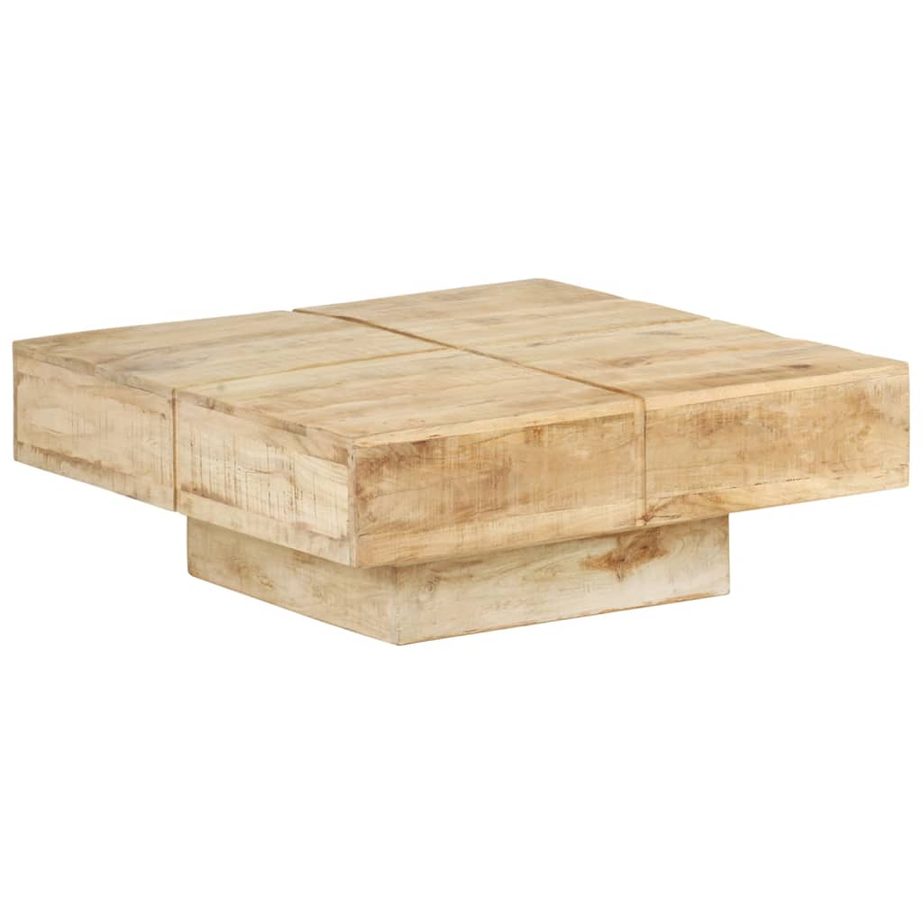 Table basse 80x80x28 cm Bois de manguier massif